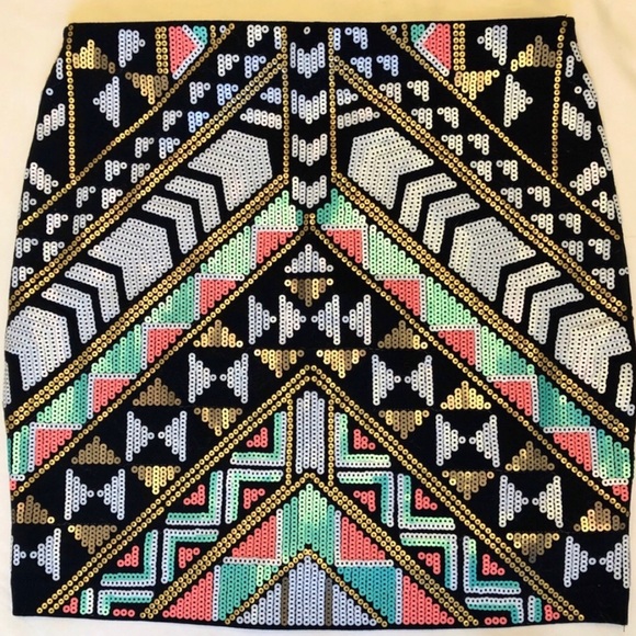 Express Sequin Mini Skirt - Small - Picture 1 of 6